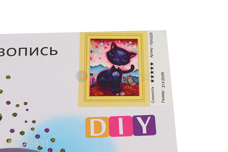 Factory supply cat diamond art kits diamond paiting set for kids