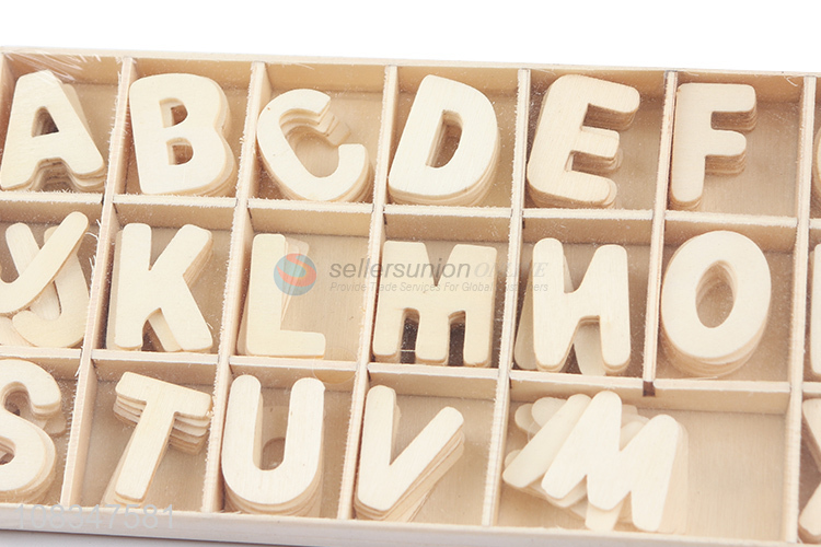 Factory price alphabet shape wooden crafts for decoration