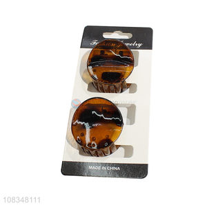 Yiwu market round tortoiseshell hair claw pins hair accessories