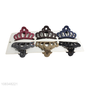 Most popular crown hair jaw clips hairpins for ladies girls