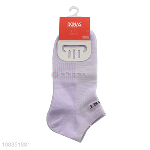 Low price non-slip letters socks cotton boat socks for women