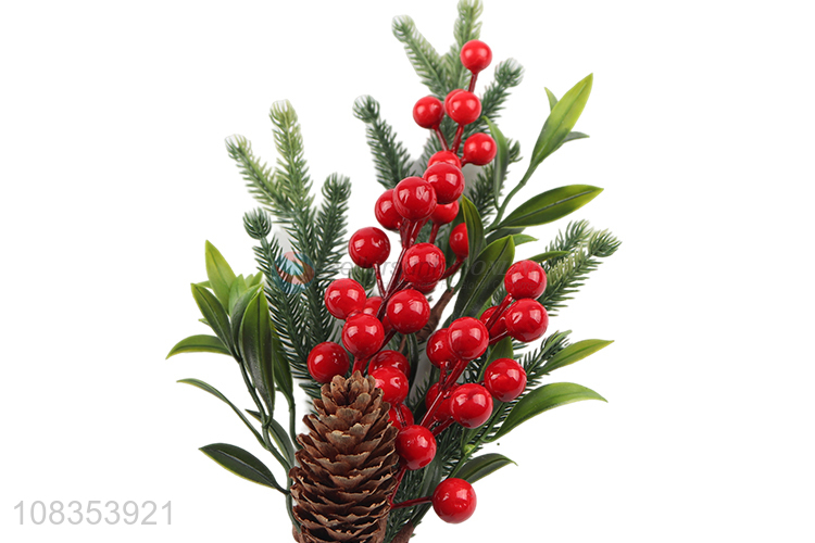 Good sale home decoration christmas branch with red berry
