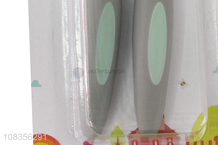 Custom BPA free food grade silicone baby fork and spoon set