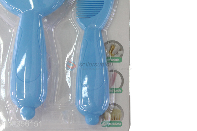 High quality cute baby hair brush and mirror set baby care