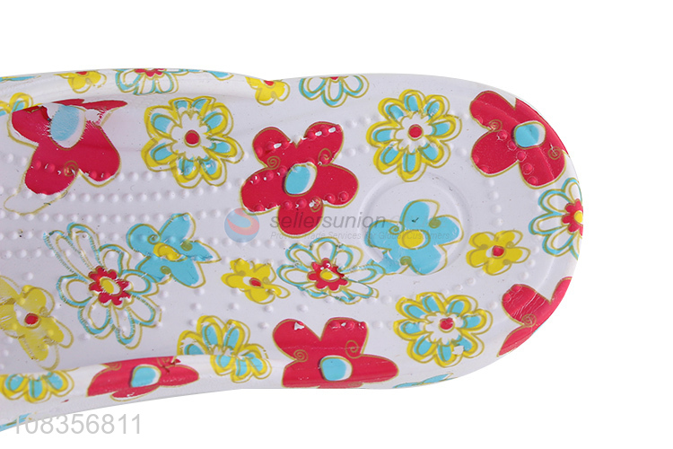 Online wholesale flower printed women flip-flops slippers