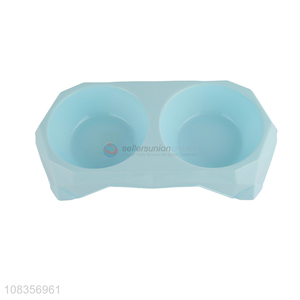 Recent design non-slip eco-friendly double pet food water bowls