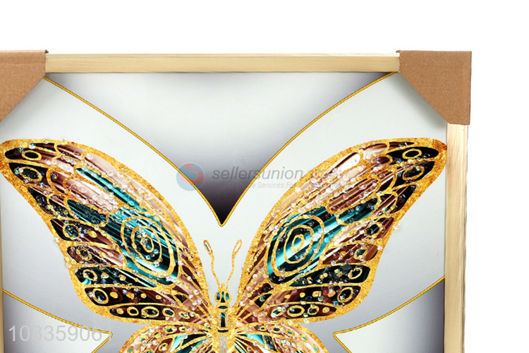 Wholesale Butterfly Picture Crystal Porcelain Wall Painting