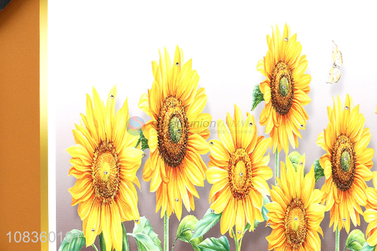 China wholesale sunflower pattern frosted decorative paintings