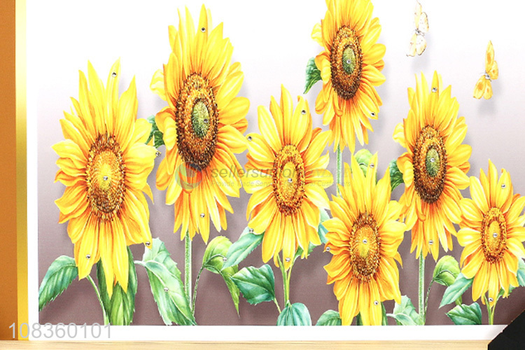 China wholesale sunflower pattern frosted decorative paintings