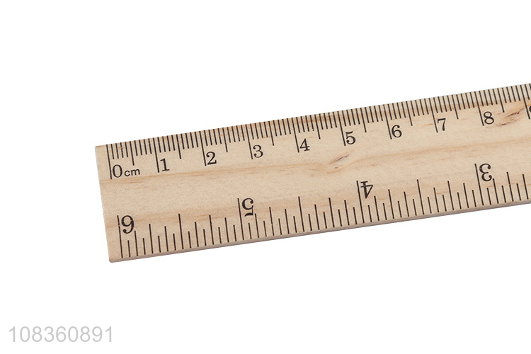 Good quality natural wooden stright ruler for students school office