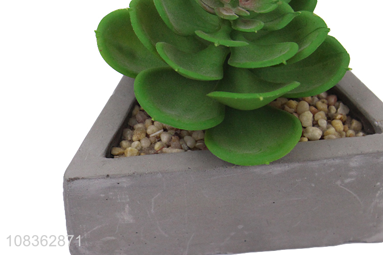 Latest products simulation succulent potted plants with ceramic pot