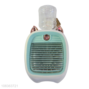 Wholesale water misting fan usb rechargeable desk fan air conditioner