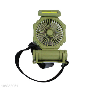 Wholesale led light head-mounted fan portable cooling fan for summer