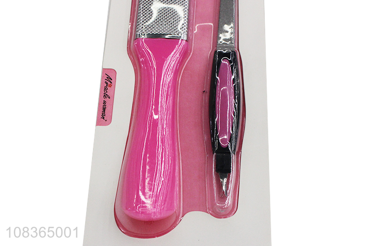Wholesale 2 pieces manicure pedicure set metal foot file nail file set