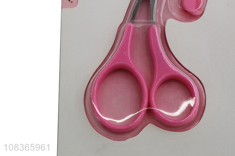 Good sale creative 2pcs eyebrow scissors with eyebrow comb