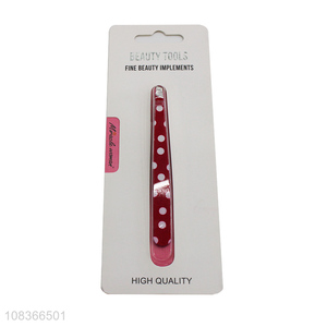 Wholesale price stainless steel eyebrow tweezers for ladies