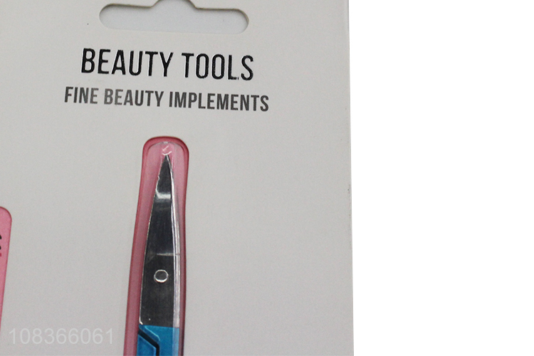 Best seller gradient stainless steel makeup scissors beauty tools