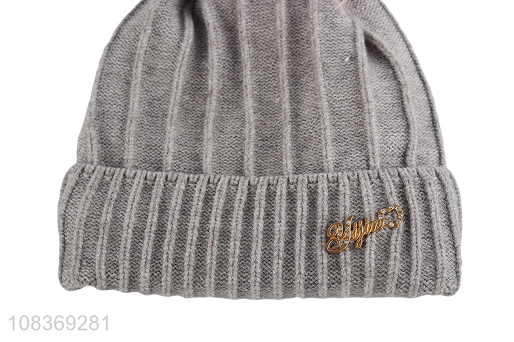 High quality soft warm beanies hat knitted hat for winter