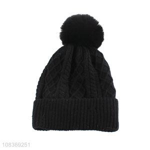 China products black warm boys girls knitted hats beanies hats