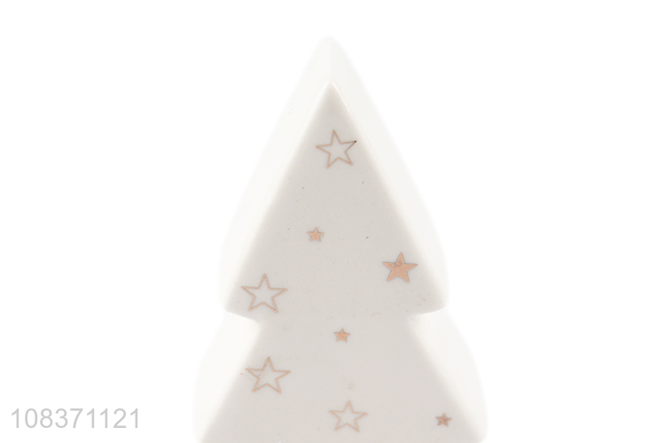 New arrival mini ceramic Christmas tree ceramic figurine home decorations