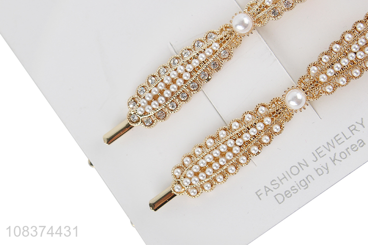 Cheap price elegant pearl decoration hairpin for sale