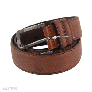 Factory supply men's pin buckle pu leather belt for casual pants