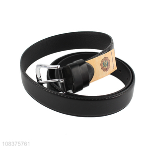 Wholesale men's casual dress belt classic pu leather belt for jeans