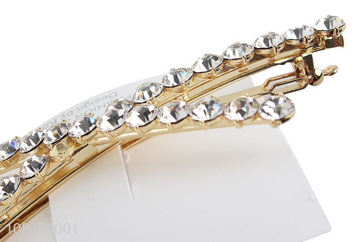 Hot Selling Rhinestone Barrette Spring Hair Clips