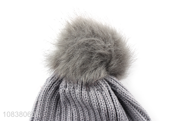 High Quality Kids Winter Hat Knitted Hat With Pom Pom