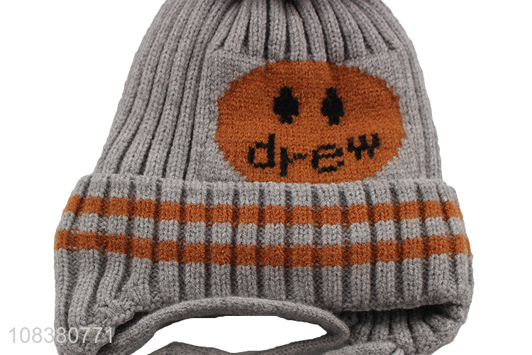 Custom Kids Knitted Hat Baby Beanie Breathable Winter Hat