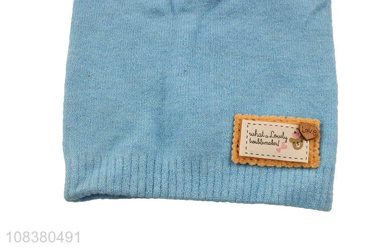 Custom Knitted Jacquard Hat Baby Hat Infant Beanie