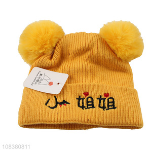 New Style Kids Knitted Hat Baby Girls Winter Beanies