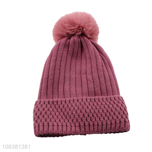 Simple Style Ladies Beanies Winter Warm Knitted Hat