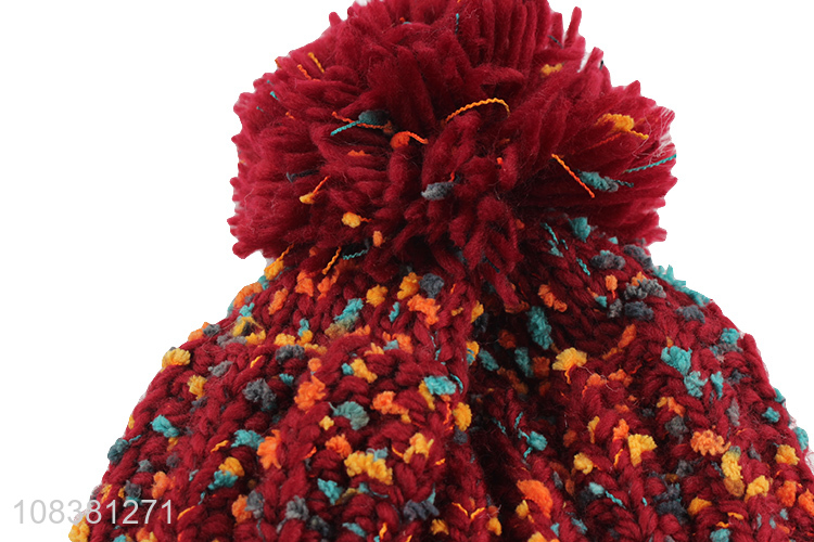 Hot Selling Girls Beanie Winter Hat With Pompon Ball