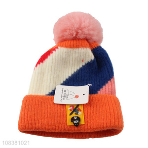 Factory Wholesale Comfortable Winter Knitted Hat For Children