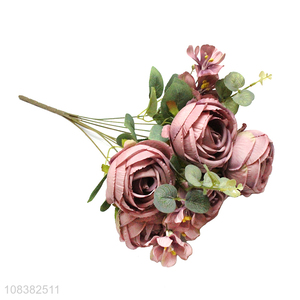 Cheap price 9heads wedding supplies artificial rose flower