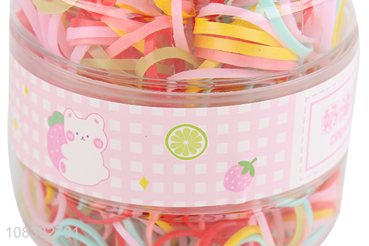 Wholesale mini hair rings colorful tiny hair bands for kids baby