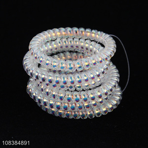 Yiwu wholesale fashion telephone wire hair tie ladies hairwear