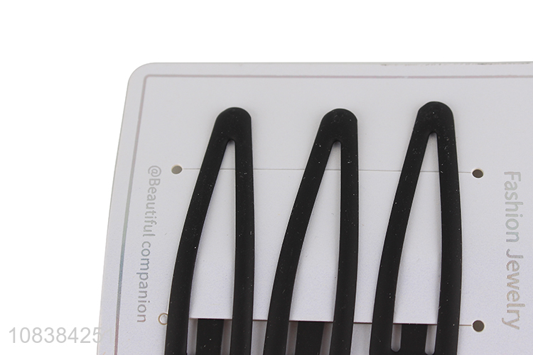 Wholesale price black metal hair clips kids hair accessories