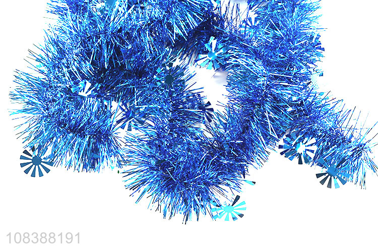 Hot product metallic glitter tinsels Christmas garland Xmas tree tinsels