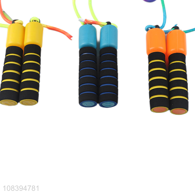 Good quality plastic rainbow jump rope student sports equipment