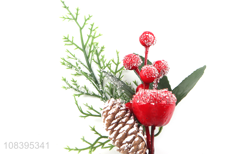 China wholesale christmas decoration christmas picks with red berries