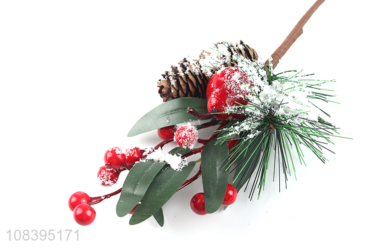 Yiwu market pine cone pine needles christmas picks for sale