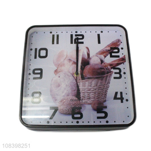 Good quality square wall clock plastic digital silent clock