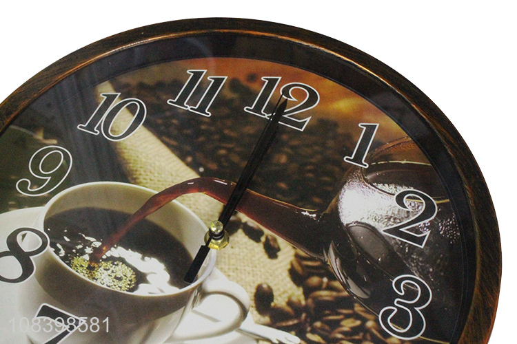 Good quality printed retro wall clock plastic quartz clock