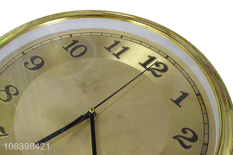Best selling golden retro wall clock quartz silent clock