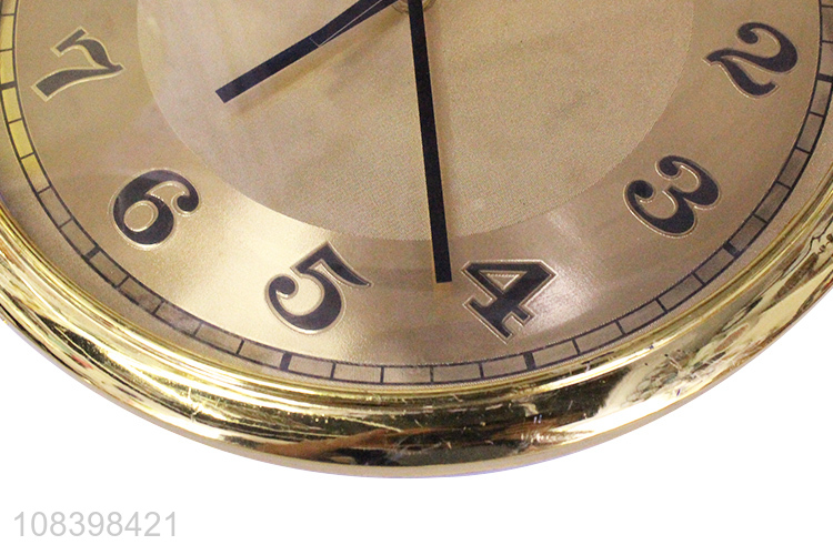 Best selling golden retro wall clock quartz silent clock