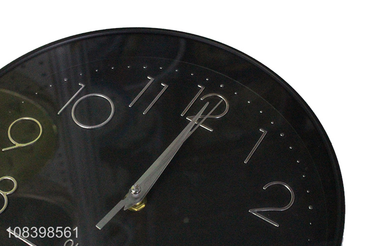 Yiwu wholesale black plastic digital wall clock home modern decor