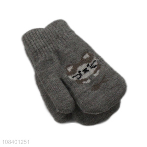 Hot products cat pattern children winter gloves for sale