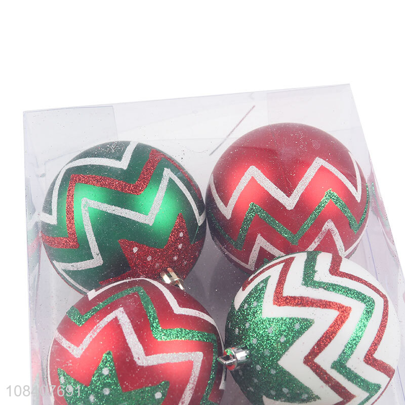 High quality 6pcs printing christmas balls home party decoration